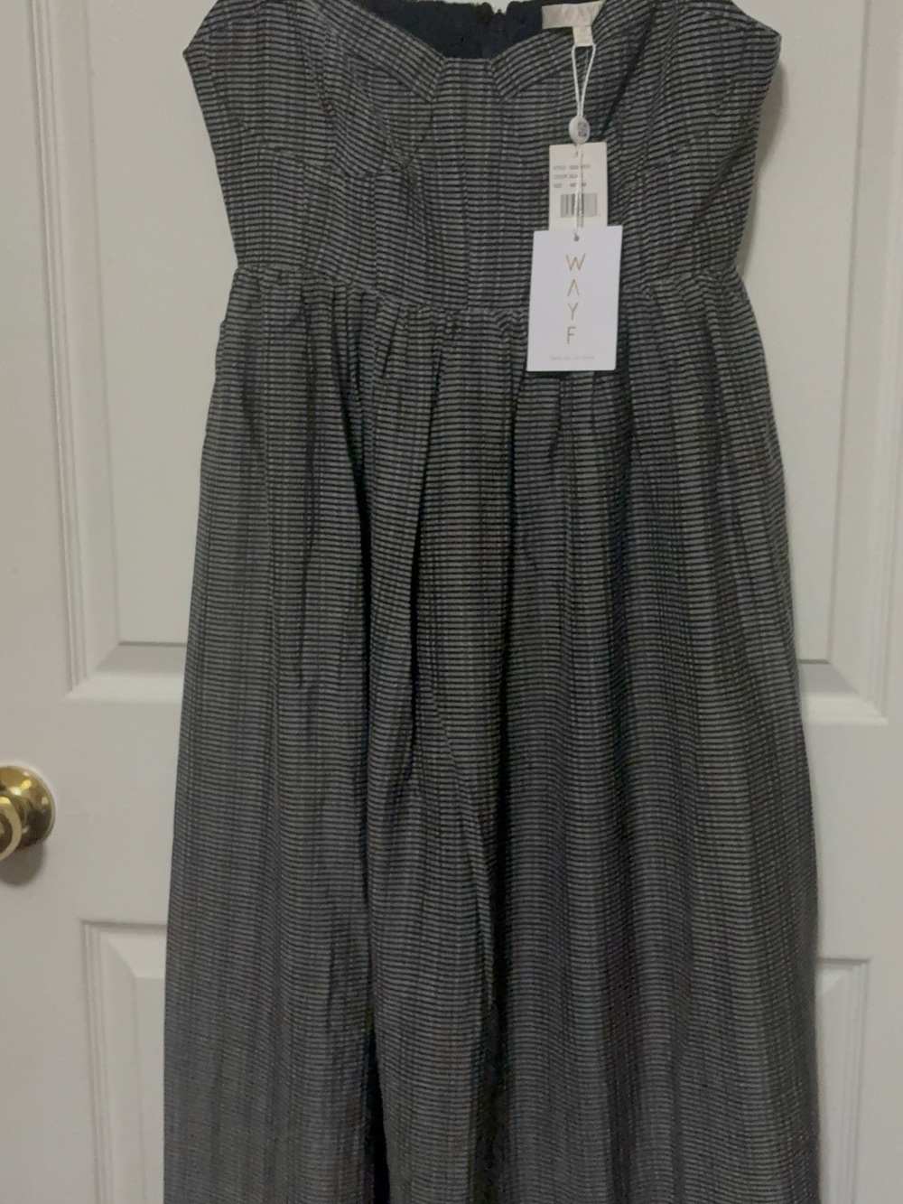 Wayfair Basics Black & White Strapless Maxi Dress
